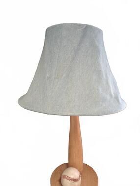 Unique Baseball Bat Inspired Wooden Table Lamp with Baseball Accent